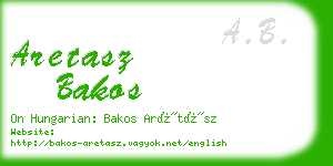 aretasz bakos business card